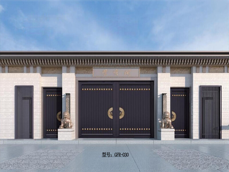 Aluminum Alloy Chinese Style Electric Courtyard Gate