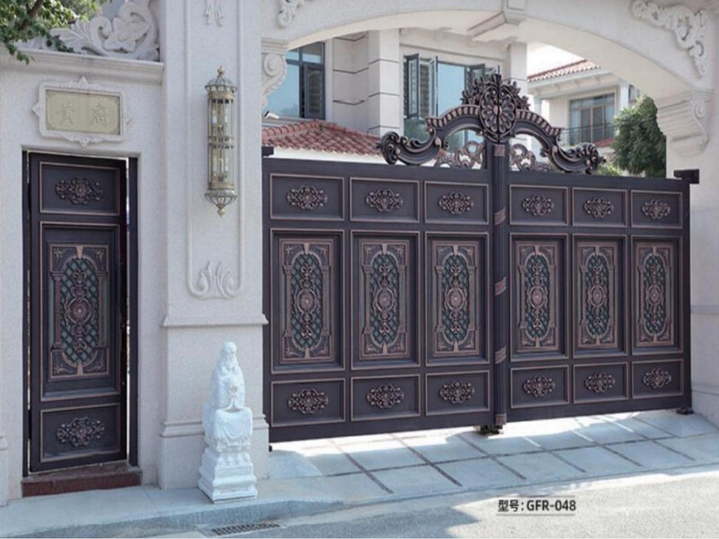 Aluminum Alloy Chinese Style Electric Courtyard Gate
