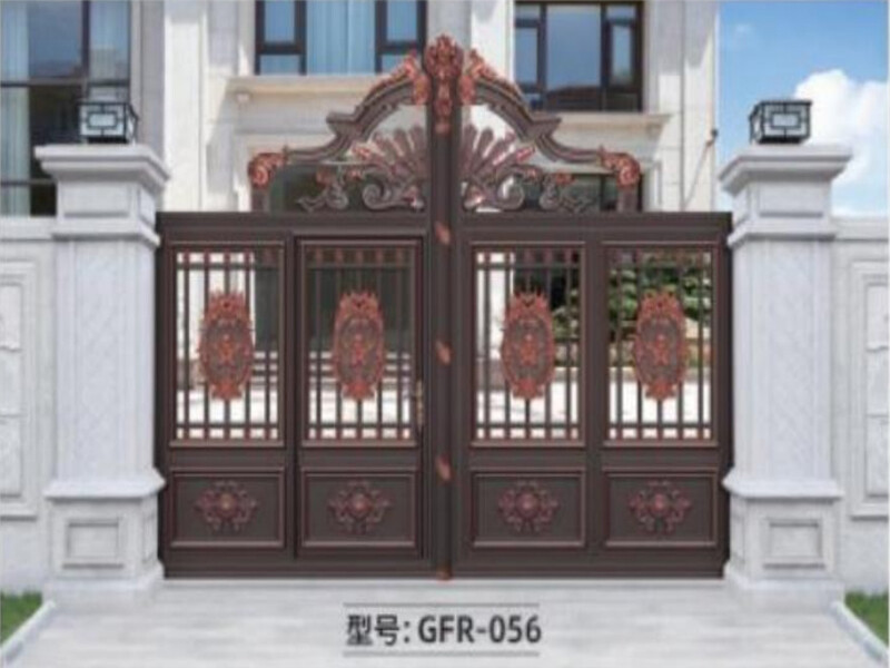 Aluminum Alloy Chinese Style Electric Courtyard Gate