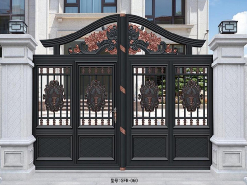 Aluminum Alloy Chinese Style Electric Courtyard Gate