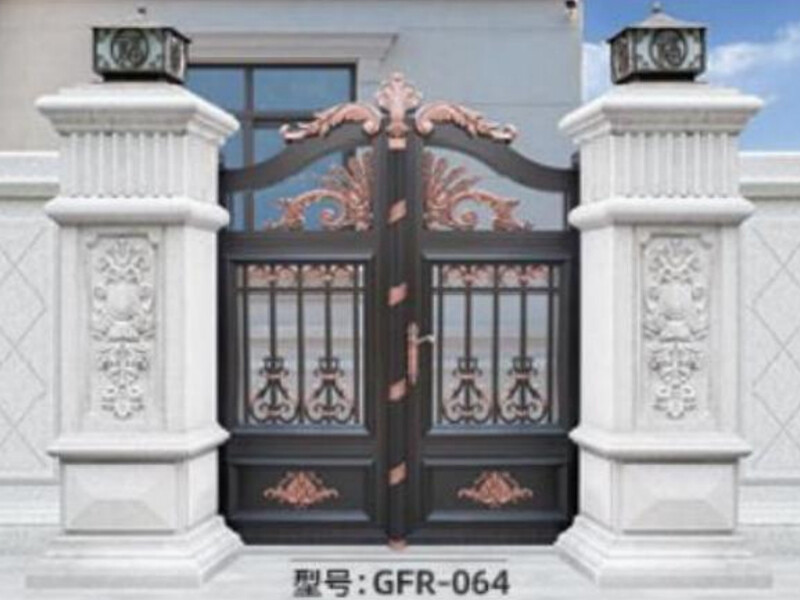 Aluminum Alloy Chinese Style Electric Courtyard Gate