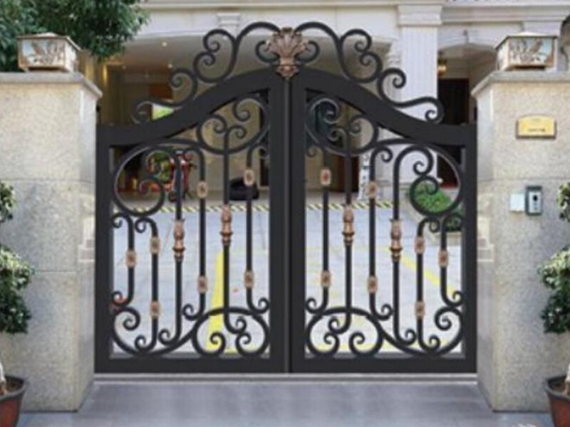 Aluminum Alloy Chinese Style Electric Courtyard Gate