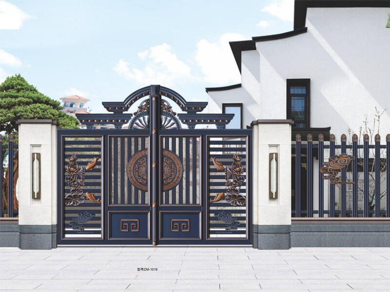 Aluminum Alloy Chinese Style Electric Courtyard Gate