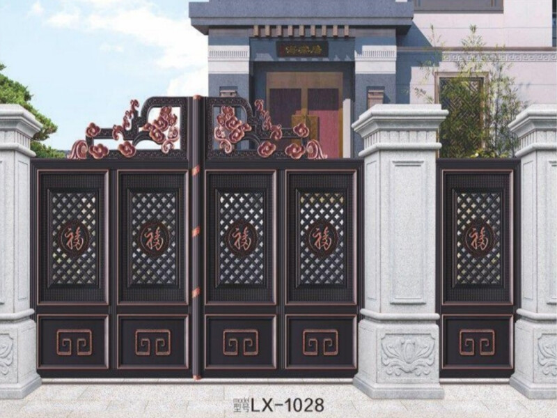 Thickened aluminum alloy courtyard gate, electric sliding gate