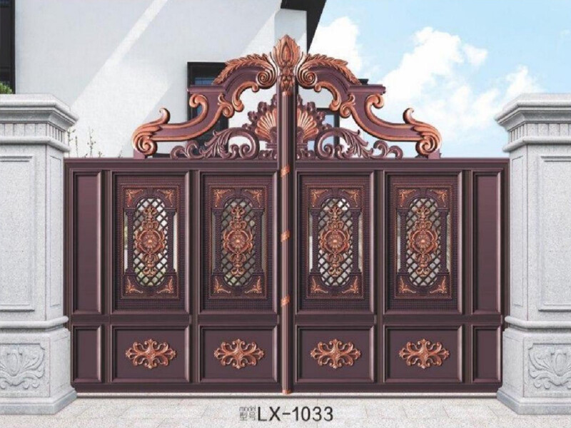 Thickened aluminum alloy courtyard gate, electric sliding gate