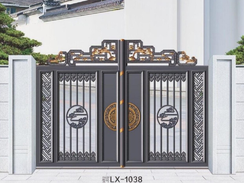 Thickened aluminum alloy courtyard gate, electric sliding gate