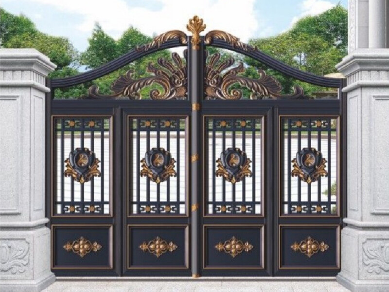 Aluminum Alloy Chinese Style Electric Courtyard Gate