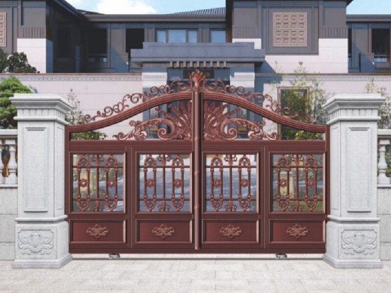 Thickened aluminum alloy courtyard gate, electric sliding gate