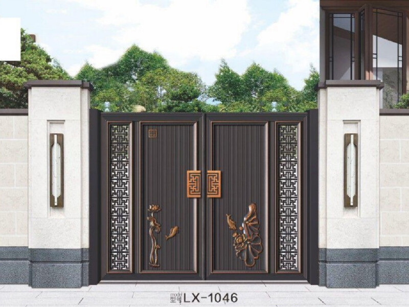 Thickened aluminum alloy courtyard gate, electric sliding gate