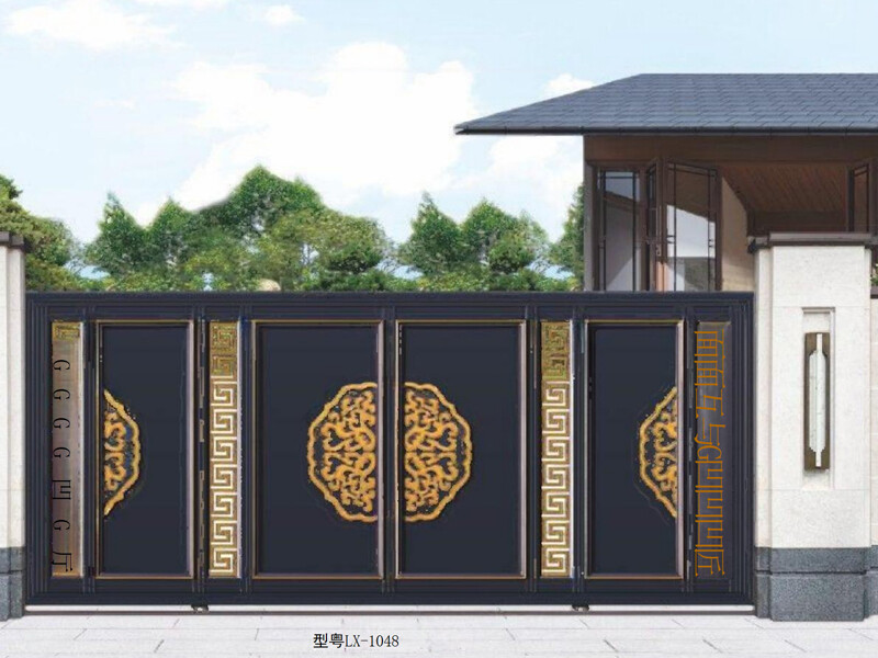Thickened aluminum alloy courtyard gate, electric sliding gate