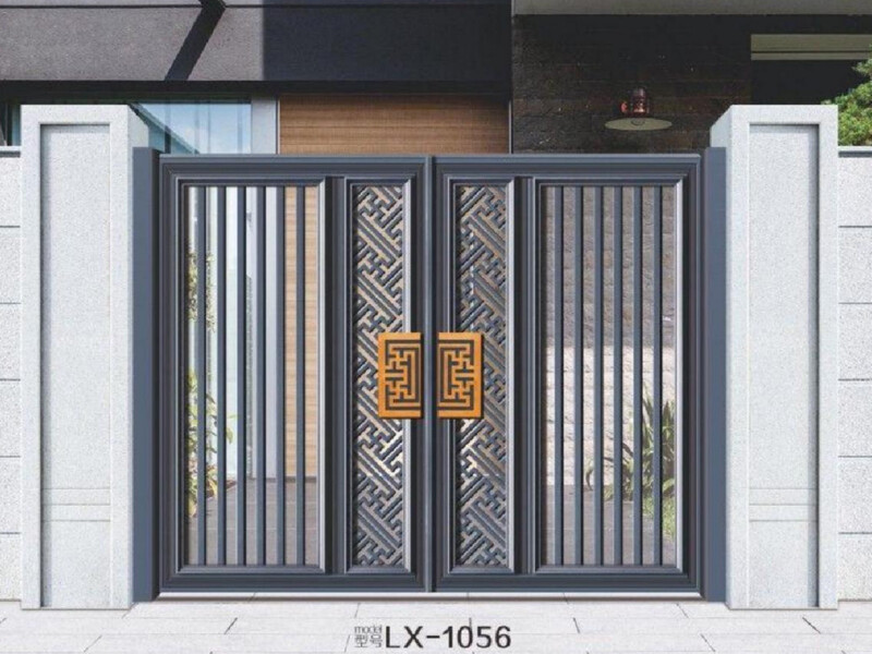 Aluminum Alloy Chinese Style Electric Courtyard Gate