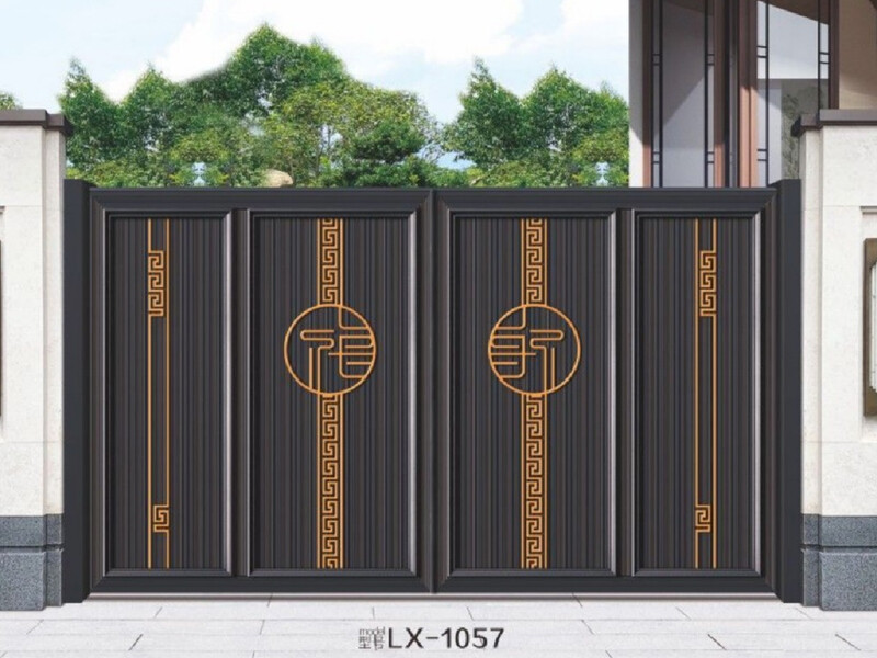 Thickened aluminum alloy courtyard gate, electric sliding gate