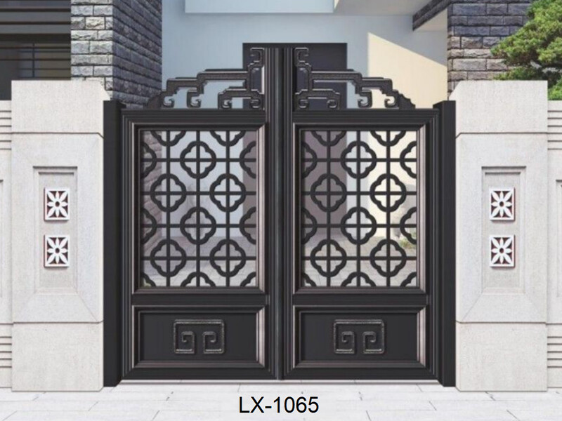 Aluminum Alloy Chinese Style Electric Courtyard Gate