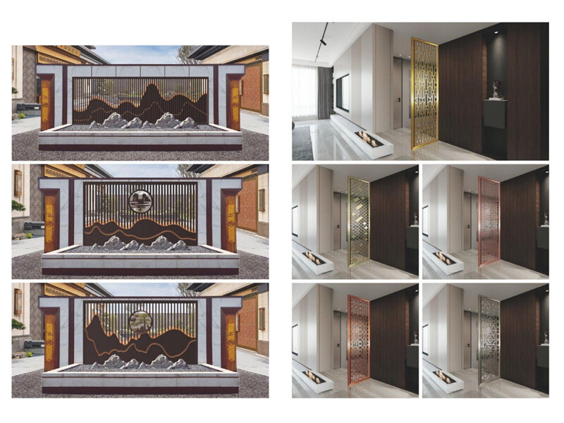 Aluminum Alloy Chinese Style Electric Courtyard Gate
