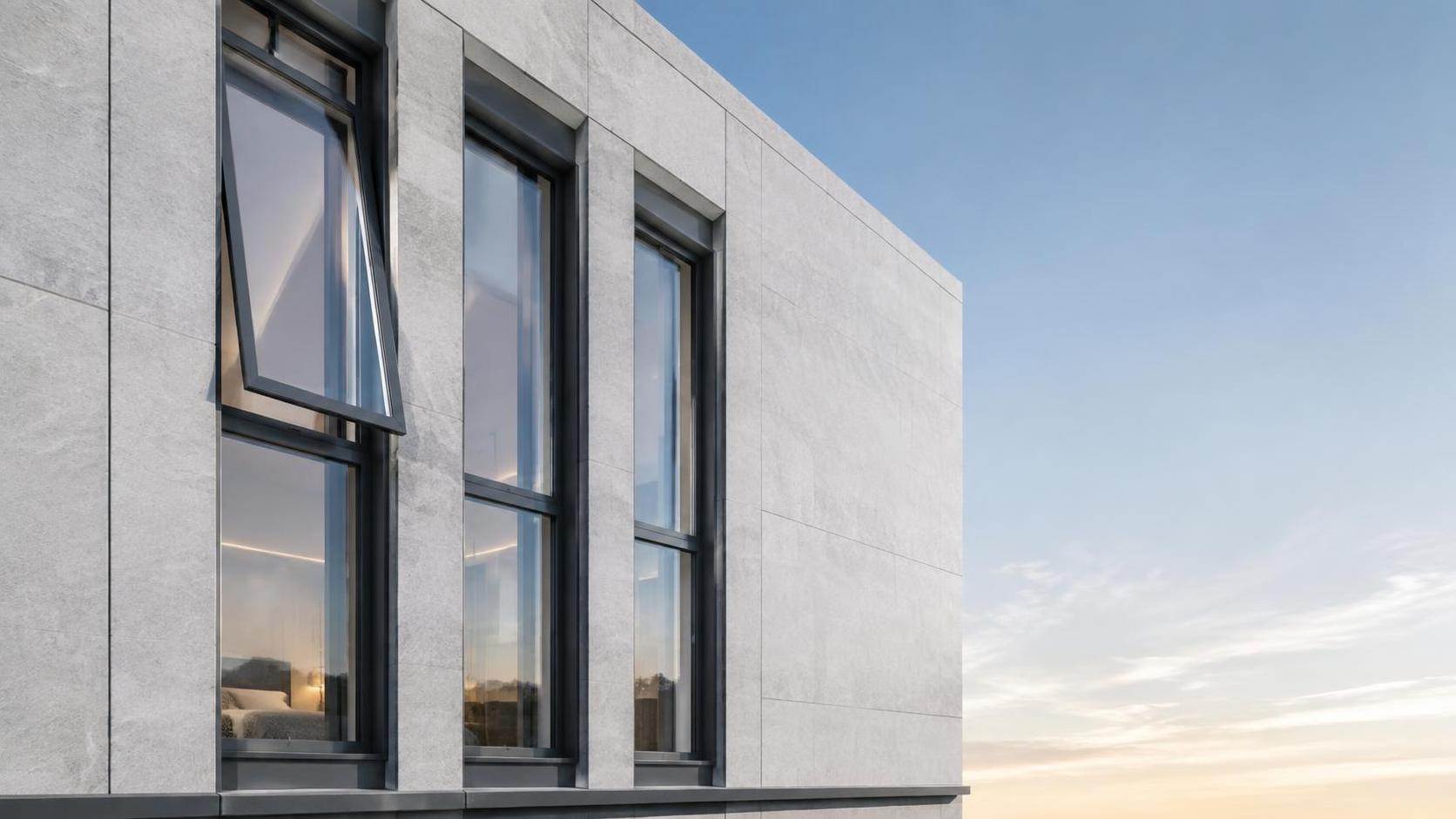Are aluminum vertical windows suitable for narrow facades?