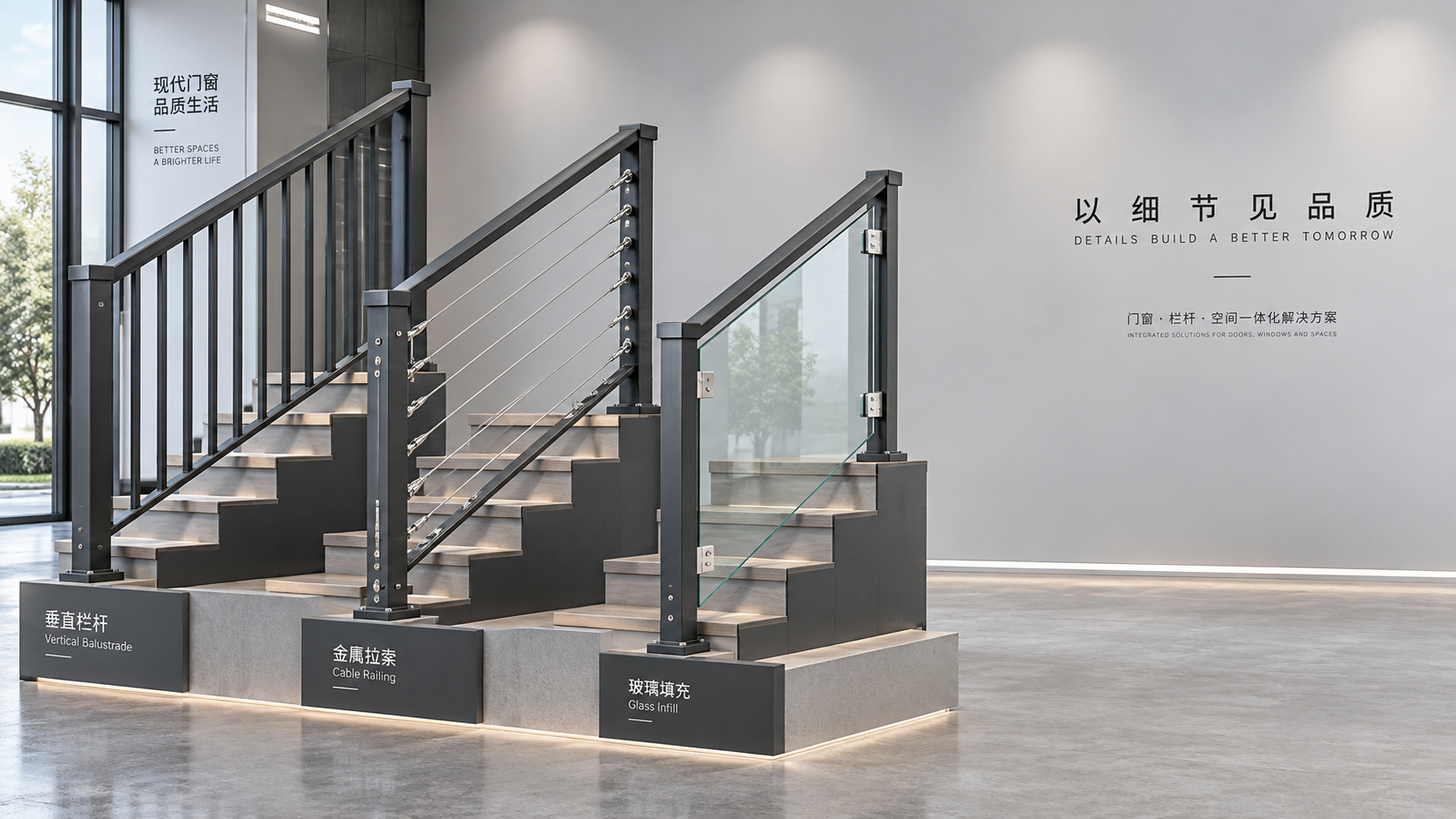 Aluminum Stair Railings: Comparing Picket, Cable, and Glass Infill