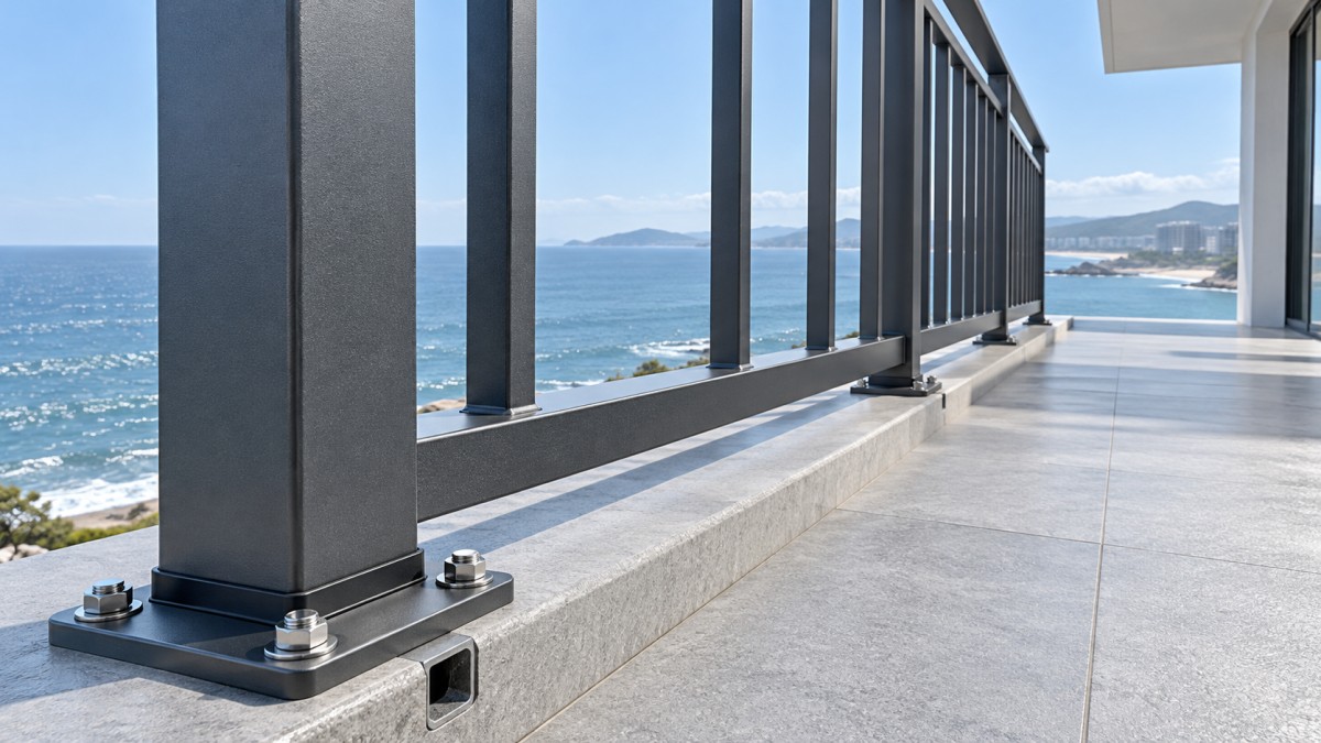 Aluminum Balcony Railing: Coastal Finish and Fastener Selection