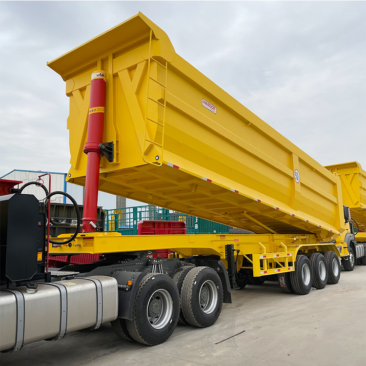 3 Axles 80 Tons U Shape Tipper Trailer Semi Trailer