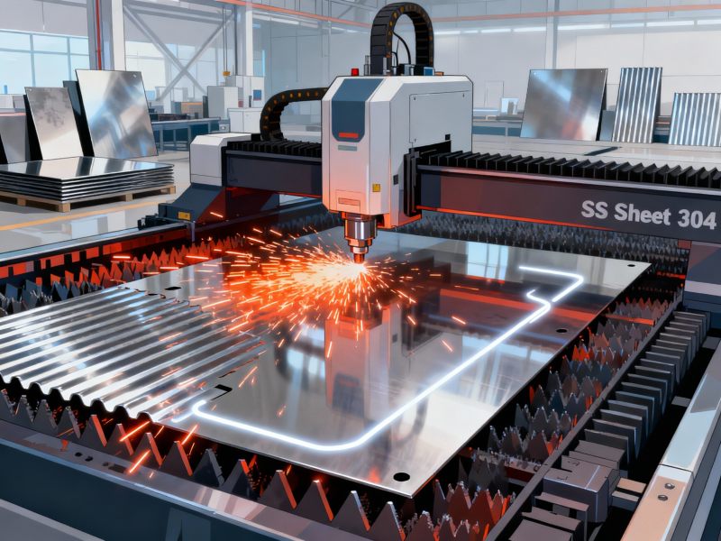 Custom Cutting and Finishing for SS Sheet 304 and Stainless Flat Plate Nuestros servicios: Corte personalizado y acabado para láminas de acero inoxidable 304 y placas planas de acero inoxidable