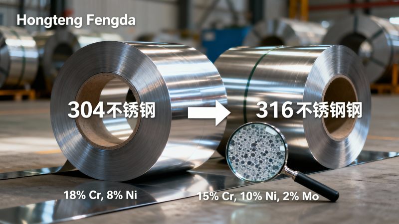 Comparación de bobina 304 para aplicaciones industriales frente a bobina 316: ¿Cuál es mejor para su proyecto?