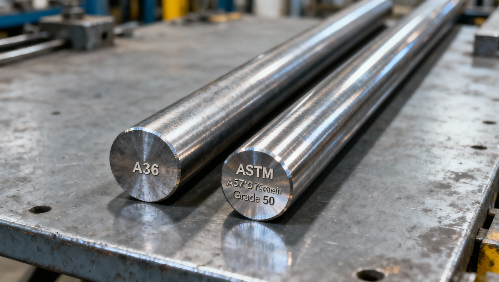 Barra redonda de acero al carbono A36 de alta resistencia vs. ASTM A572 Grado 50: ¿Cuál es mejor para la fabricación de acero estructural?