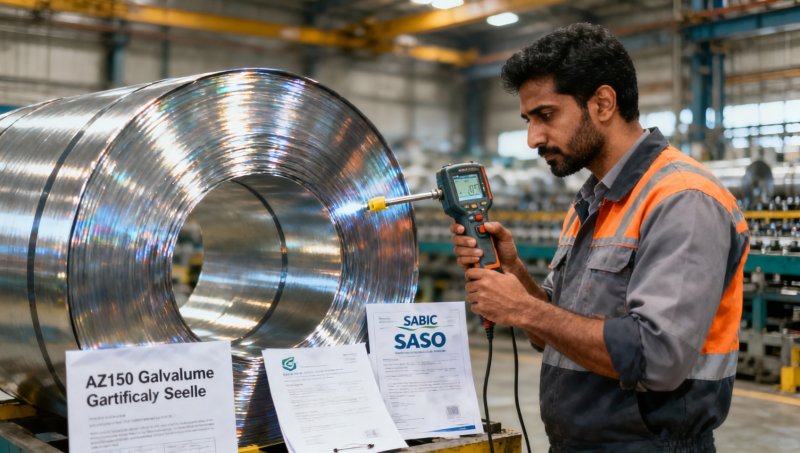 Why AZ150 Galvalume Steel Coil exporter to Middle East must meet SABIC and SASO certification requirements Por qué el exportador de bobina de acero AZ150 Galvalume a Medio Oriente debe cumplir con los requisitos de certificación SABIC y SASO