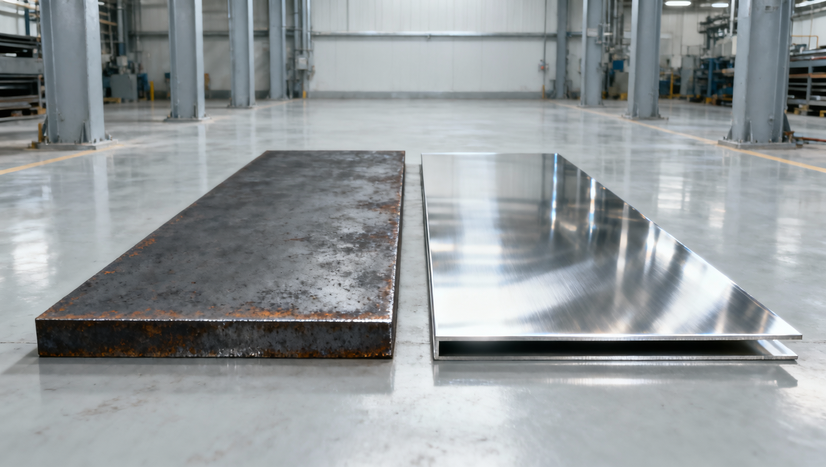 ¿Cuánto varía el precio por kg de la lámina de acero inoxidable 304 entre los grados laminados en frío y laminados en caliente?