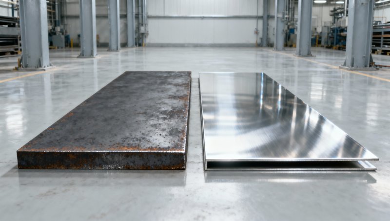 ¿Cuánto varía el precio por kg de la lámina de acero inoxidable 304 entre los grados laminados en frío y laminados en caliente?