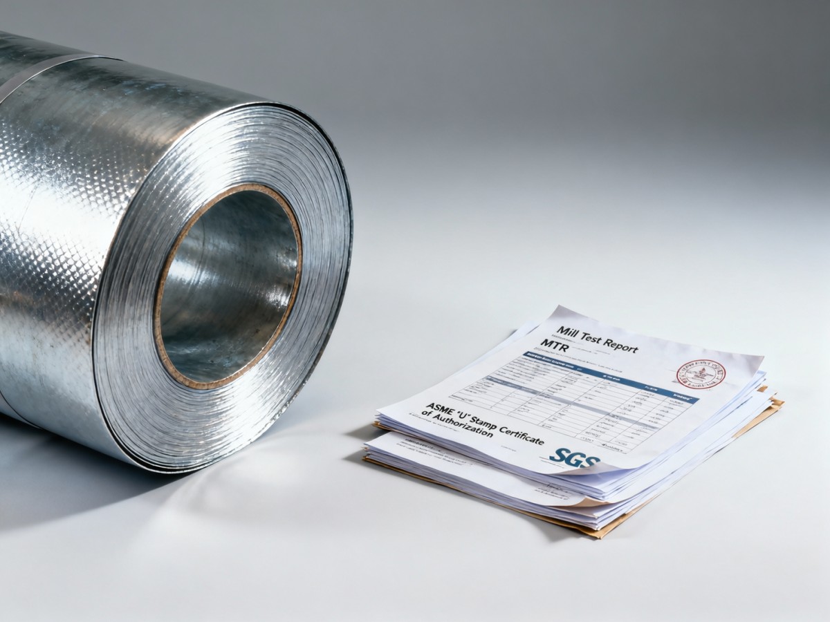 ¿Qué documentos de certificación necesitan los compradores al adquirir láminas de acero Z150 para cumplir con el código ASME?