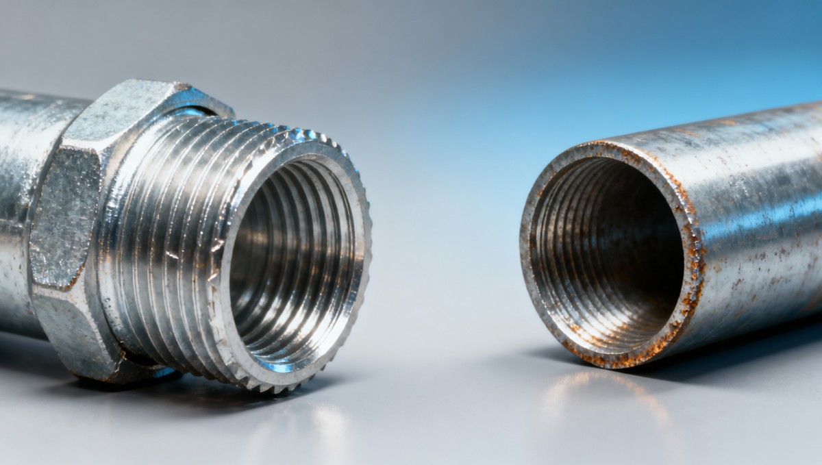 Galvanized plumbing pipe joints often leak after 7–10 years — is thread sealant the real culprit? Las juntas de tuberías galvanizadas suelen tener fugas después de 7-10 años. ¿Es el sellador de rosca el verdadero culpable?