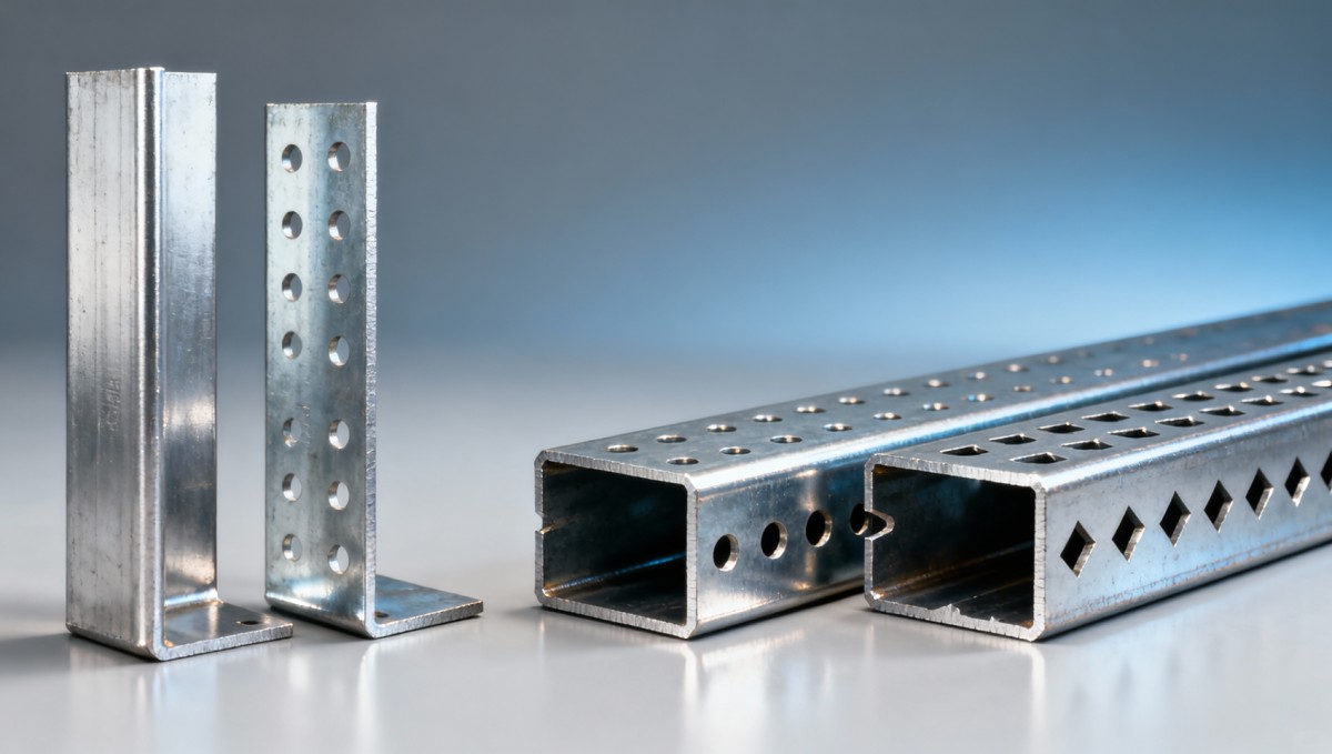 L shaped metal bars with pre-punched holes: Do hole patterns compromise torsional rigidity? Barras metálicas en forma de L con agujeros prepunzonados: ¿Los patrones de agujeros comprometen la rigidez torsional?