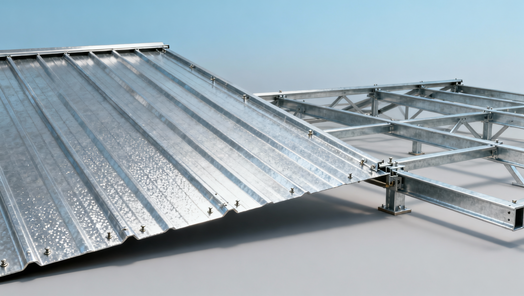 El techo de acero galvanizado refleja el calor, pero no tanto como se anuncia