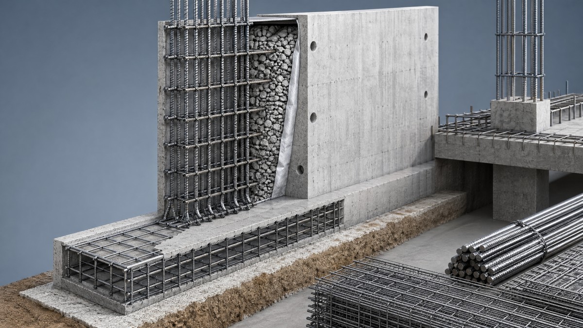 Errores comunes de diseño del rebar para muros de contención