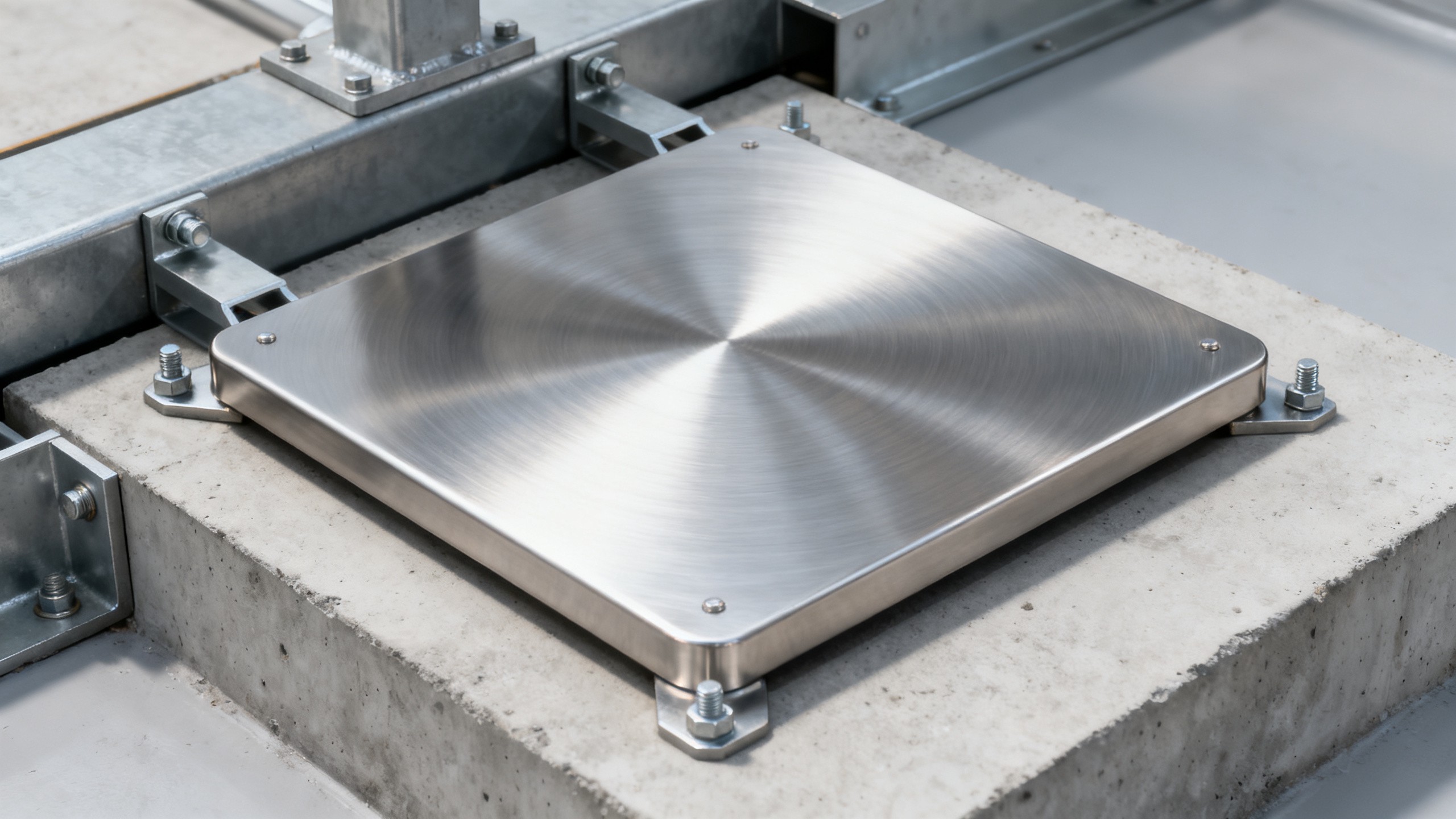 ¿Es una placa cuadrada de acero inoxidable la opción correcta para el soporte de base?