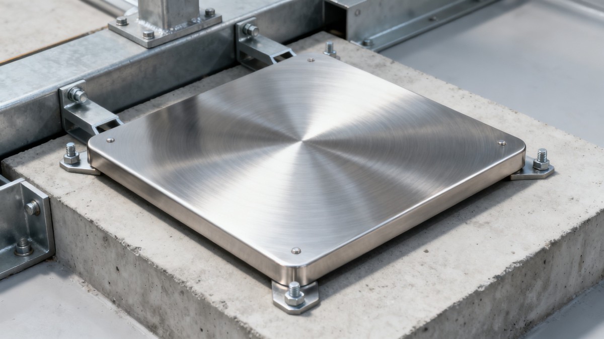 ¿Es una placa cuadrada de acero inoxidable la opción correcta para el soporte de base?