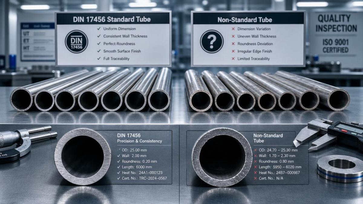 Tubo inoxidable DIN 17456 vs tubo genérico: ¿Qué difiere?
