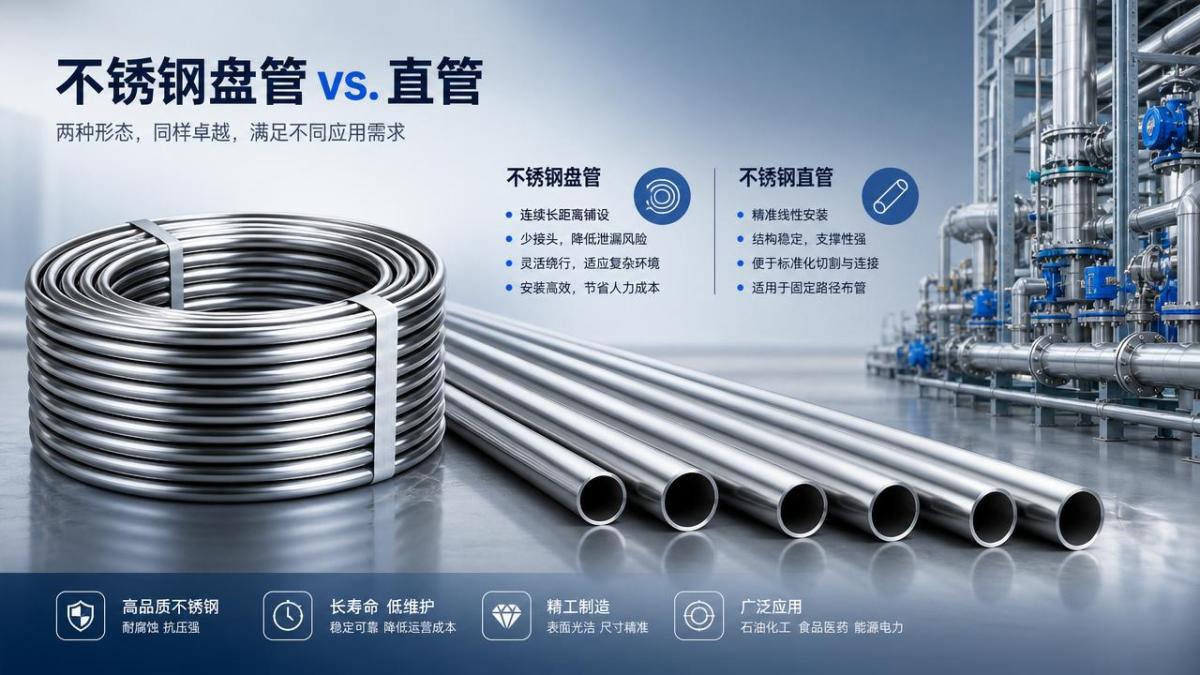 Stainless Steel Pipe Coil: When to Use It Over Straight Pipe Bobina de tubería de acero inoxidable: Cuándo usarla en lugar de tubería recta