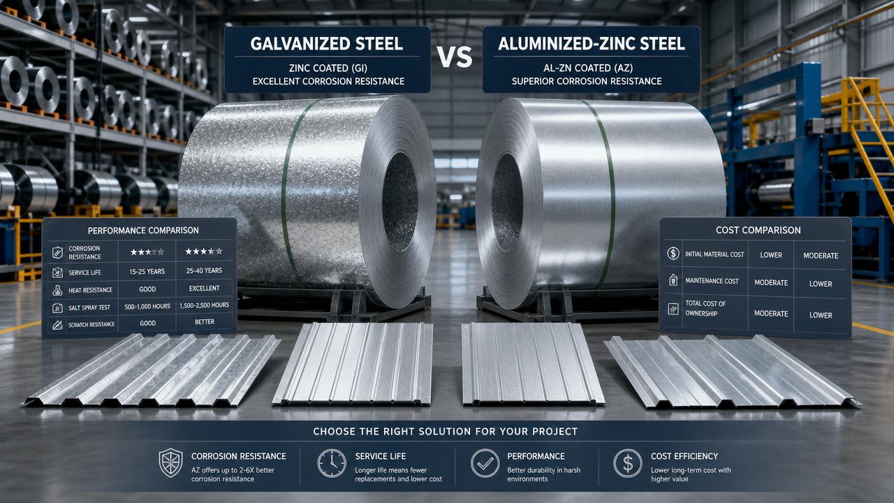 Galvalume Steel vs Galvanized: Costo y Vida útil