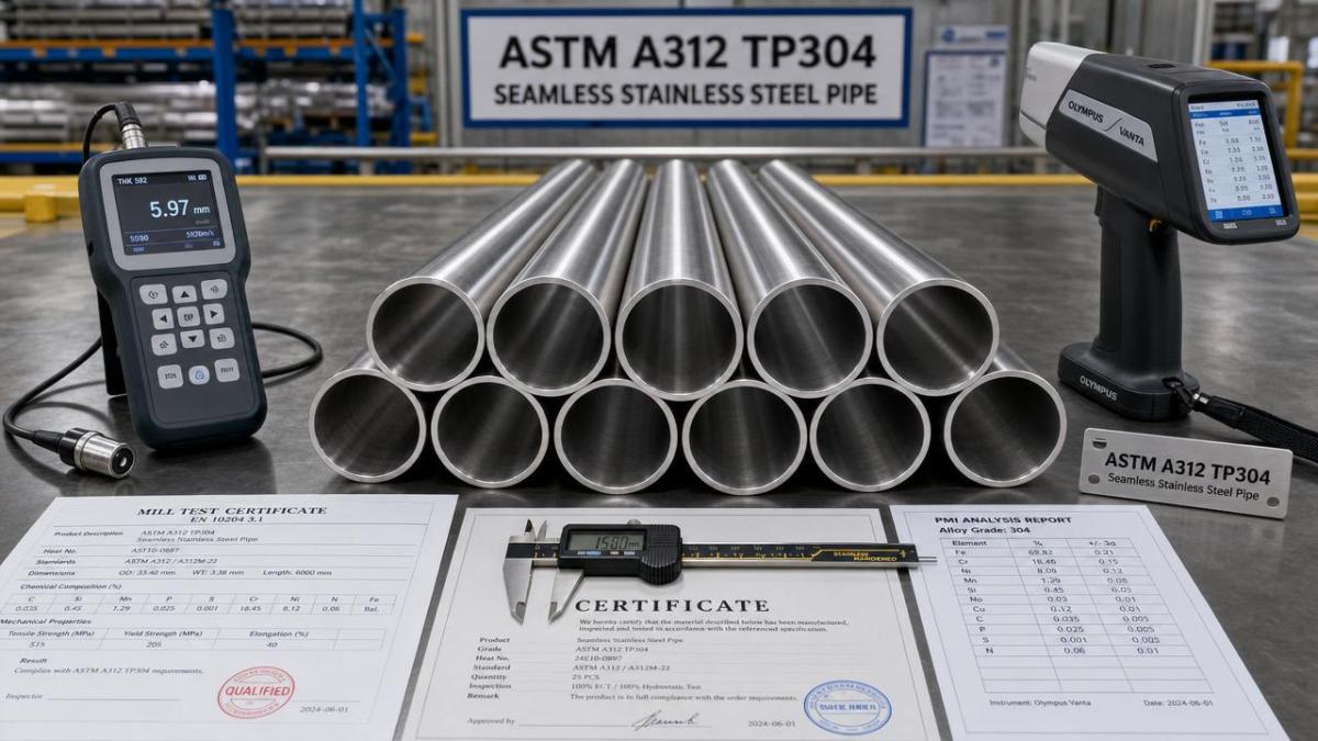 Cómo verificar la calidad sin costura de ASTM A312 TP304