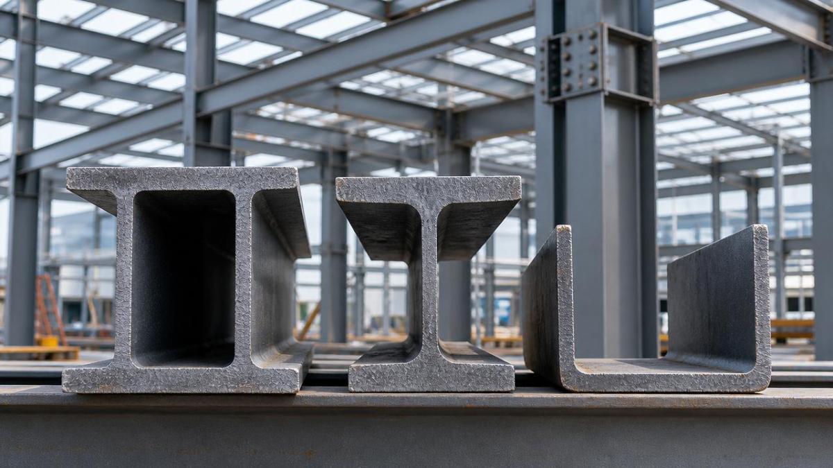 Viga de acero para construcción: Diferencias entre viga H, viga I y canal explicadas