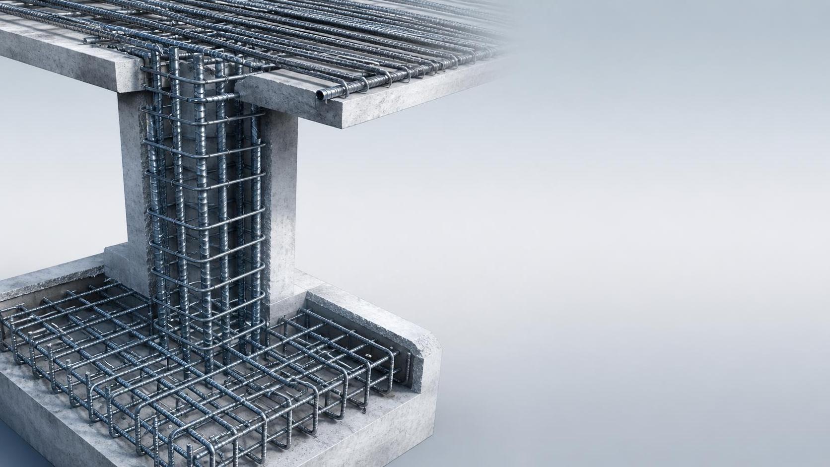 ¿Cuándo es adecuada la varilla de acero para construcción para cimentaciones, columnas y losas?