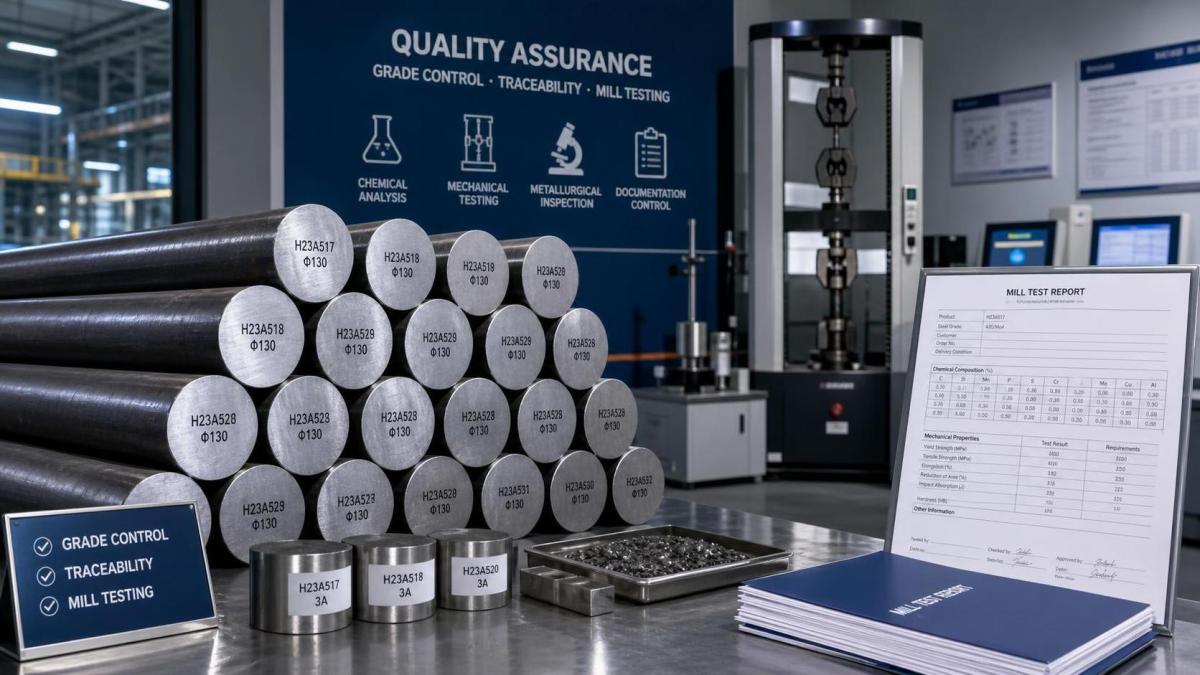 Cómo comparar un fabricante de barras de acero según el control de grado y los ensayos de fábrica
