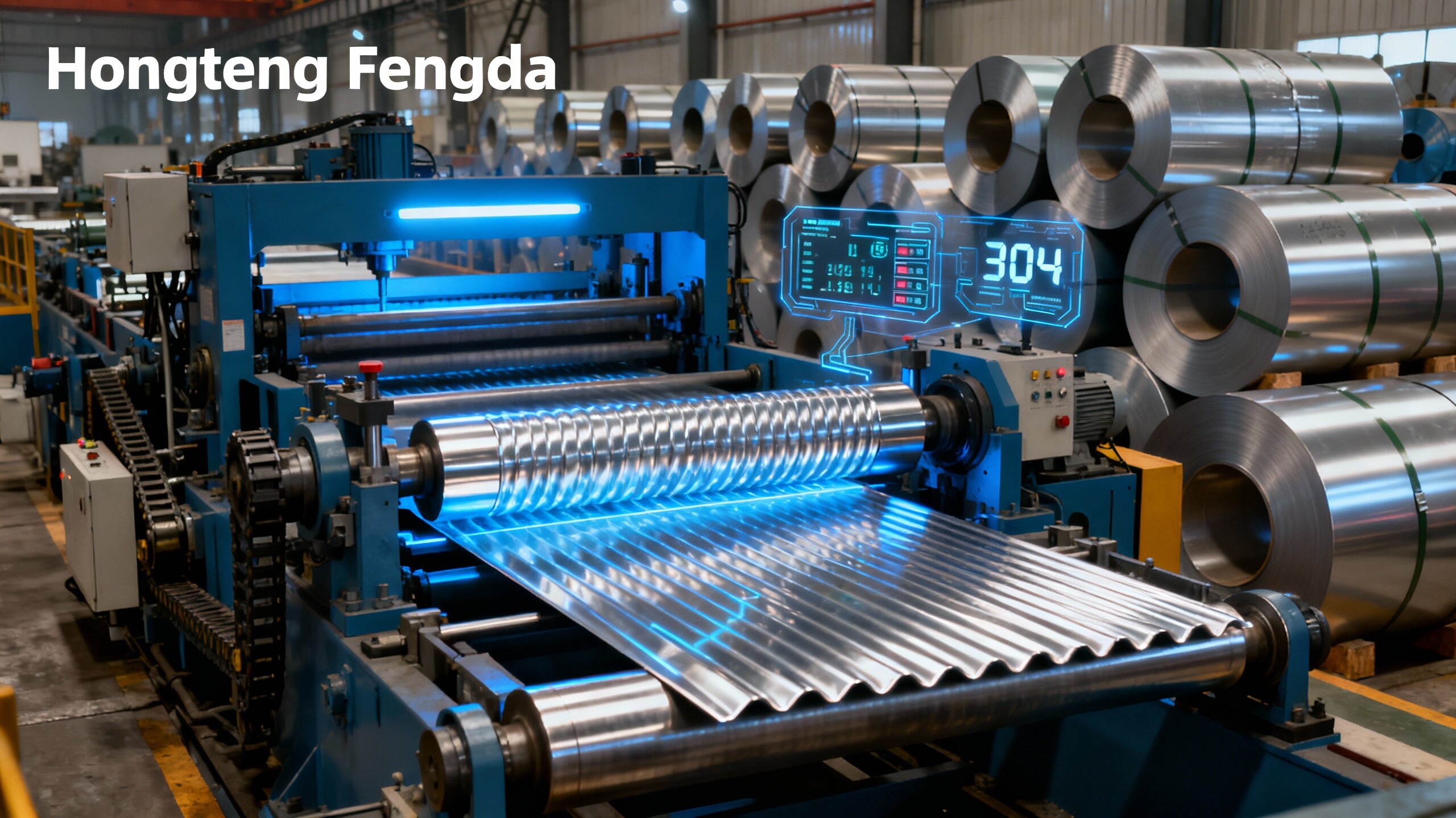 Visão da Produção: Tecnologia Avançada de Laminação para Chapa Corrugada em Aço Inoxidável
