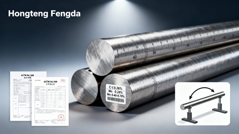 Especificações da barra redonda de aço carbono A36 explicadas — resistência ao escoamento, alongamento, composição química e requisitos de teste