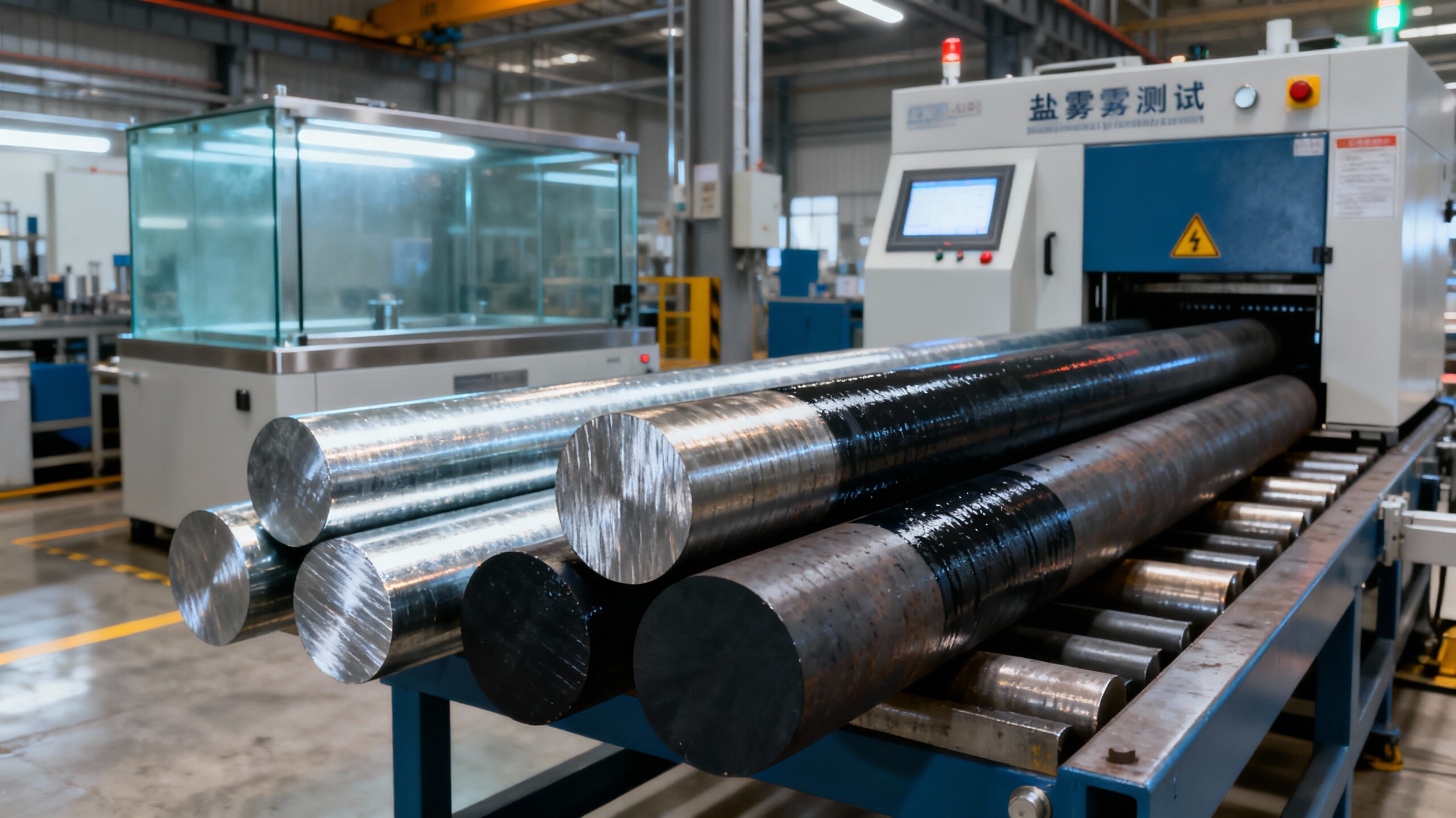 Barra redonda de aço carbono A36 para uso industrial: Guia de resistência à corrosão, opções de acabamento superficial e compatibilidade de revestimento