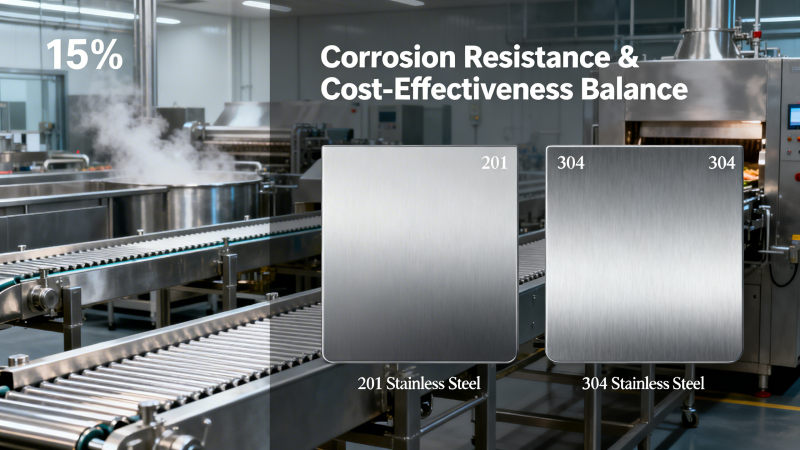 201 vs 304 Stainless Steel Cost for Food Industry: Corrosion Resistance vs Budget Trade-offs Custo do Aço Inoxidável 201 vs 304 para a Indústria Alimentícia: Resistência à Corrosão vs Compensações Orçamentárias