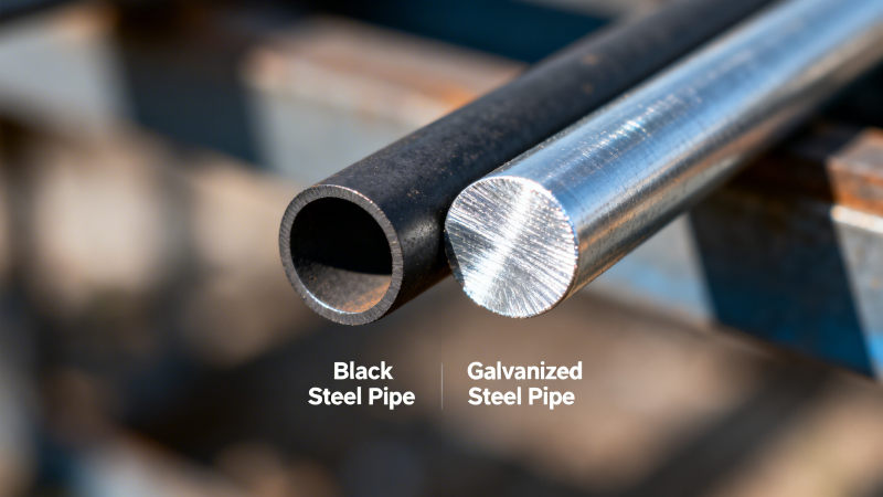 Tubo preto vs. tubo de aço galvanizado: 4 diferenças fundamentais que afetam a resistência à corrosão e a vida útil do projeto
