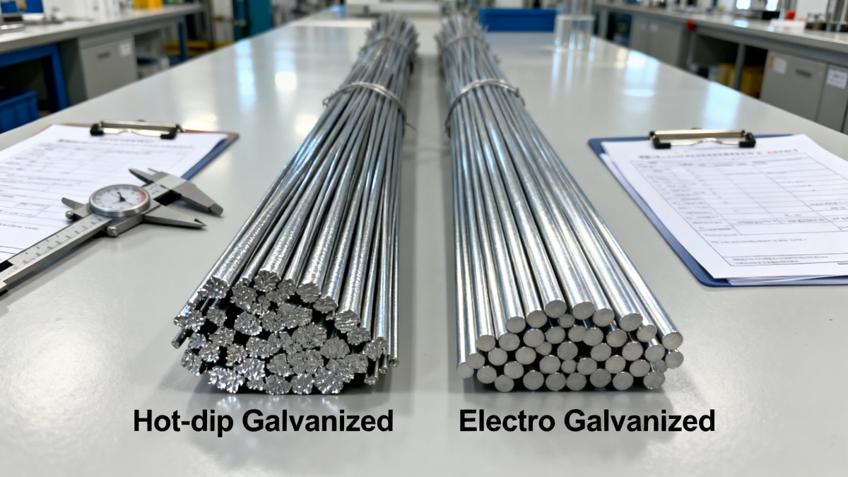3 Critical Differences Between Hot-Dip vs Electrolytic Zinc Coated Wire for Procurement Teams 3 diferenças fundamentais entre fios revestidos com zinco por imersão a quente e fios revestidos com zinco eletrolítico para equipes de compras