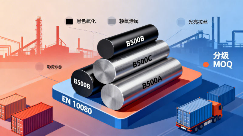 How European distributors set MOQ for steel rods: 3-tier model based on EN 10080 grade & surface finish Como os distribuidores europeus definem o MOQ para barras de aço: modelo de 3 níveis baseado na norma EN 10080 e no acabamento superficial