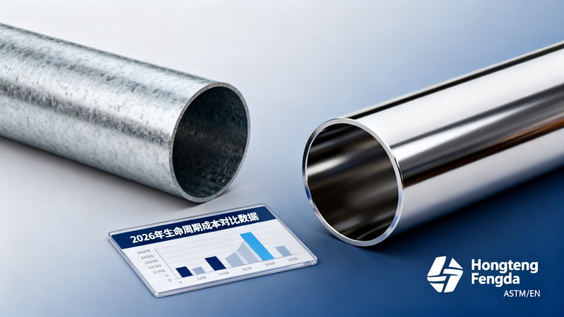 Tubos metálicos galvanizados vs aço inoxidável: Comparação do custo do ciclo de vida para tubagens industriais (dados de 2026)